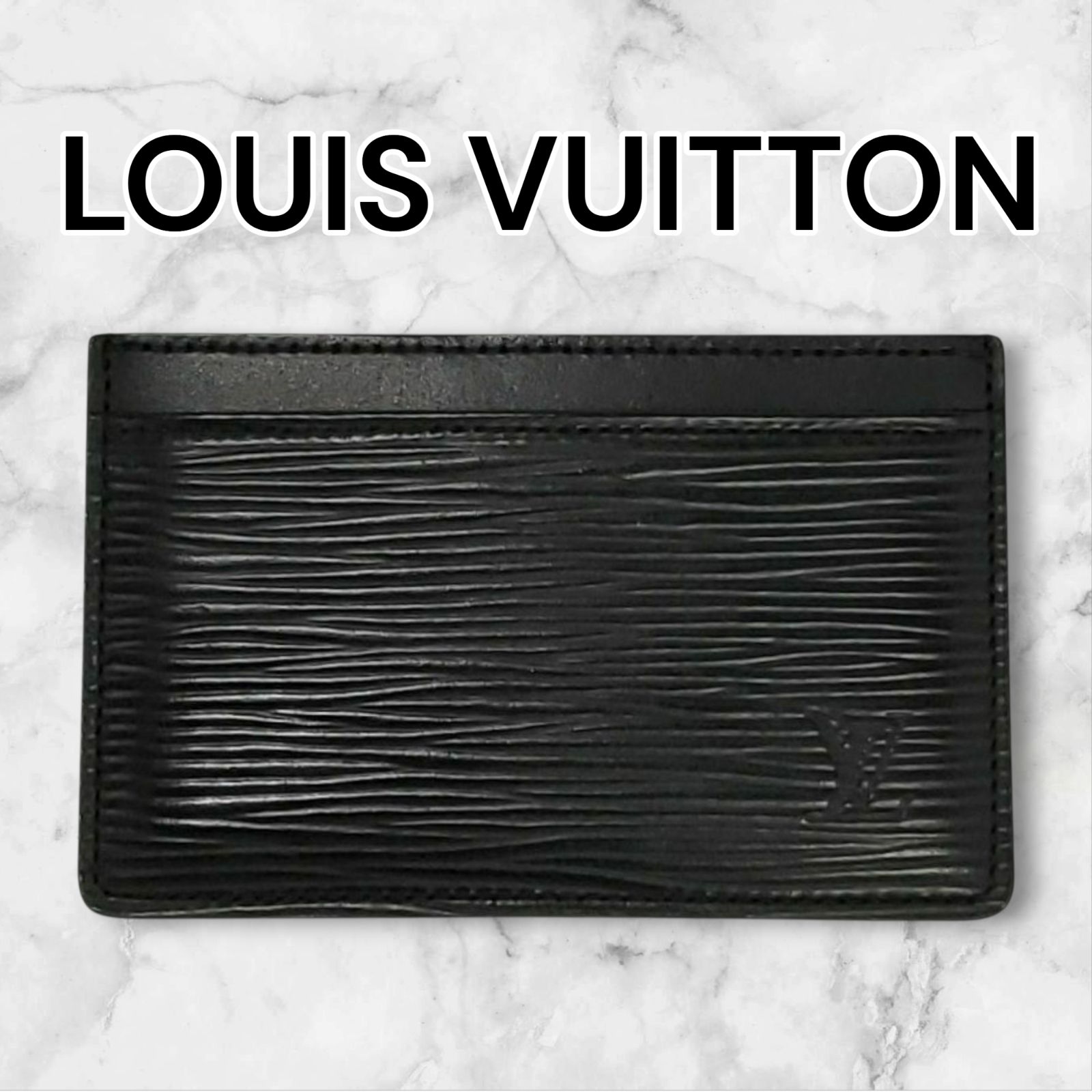 LOUIS VUITTON カードケース ポルト カルト サーンプル エピレザー ノワール