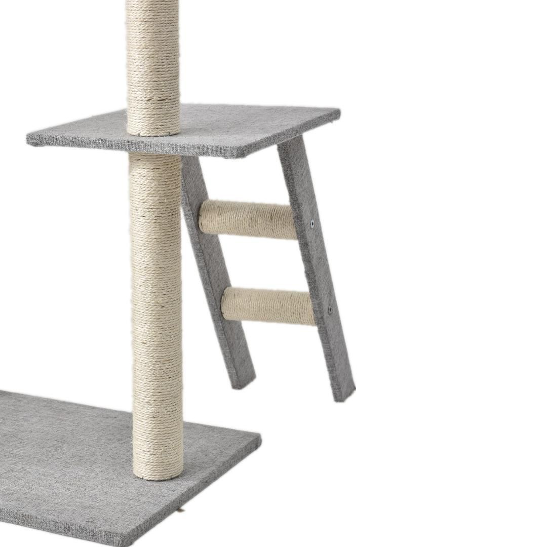 キャットタワー突っ張り省スペースキャットつっぱり全高235-258cm