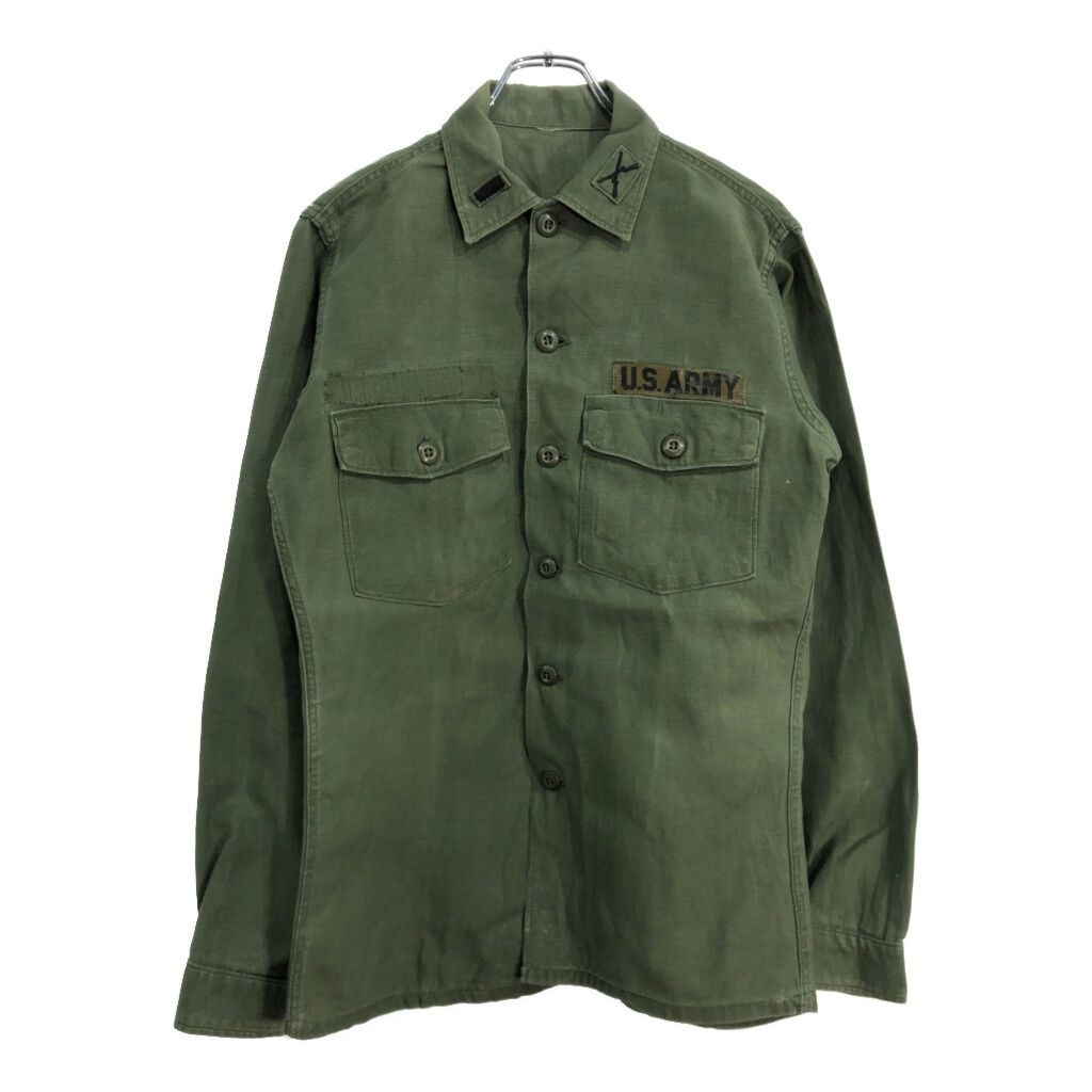 米軍実物 OG-107コットンサテンユーティリティシャツ1st初期型