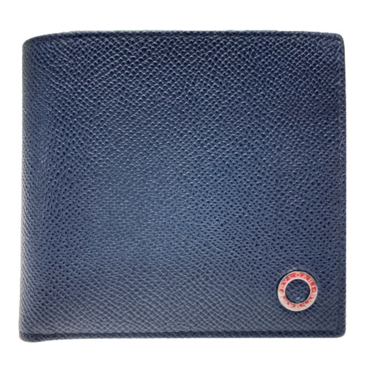 ◎◎BVLGARI ブルガリ・ブルガリ マン 2つ折り財布 39324 ブルー x