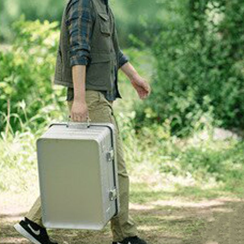 HOMFUL　スタッキング アルミ コンテナボックス　クリーム　75Ｌ　Lサイズ HOMFULスタッキング アルミ コンテナボックス75L アウトドア