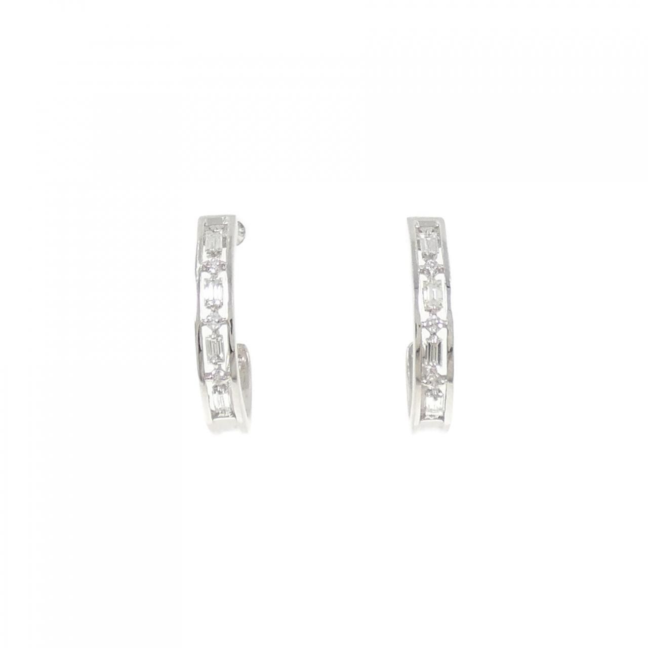 PT900 ダイヤモンド ピアス 0.18CT