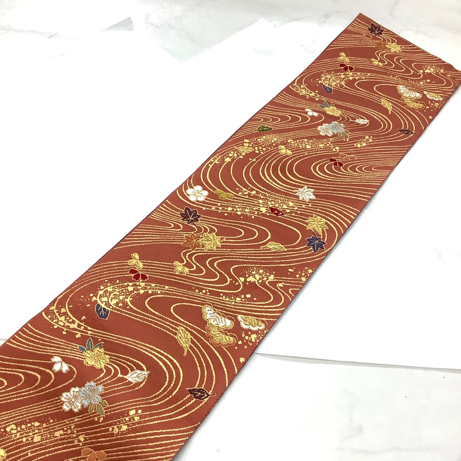 ○kimono+one○未使用同然○最高級西陣織○素敵な半幅帯○唐織 ○kimono+one○未使用同然○最高級西陣織○素敵な半幅帯○唐織
