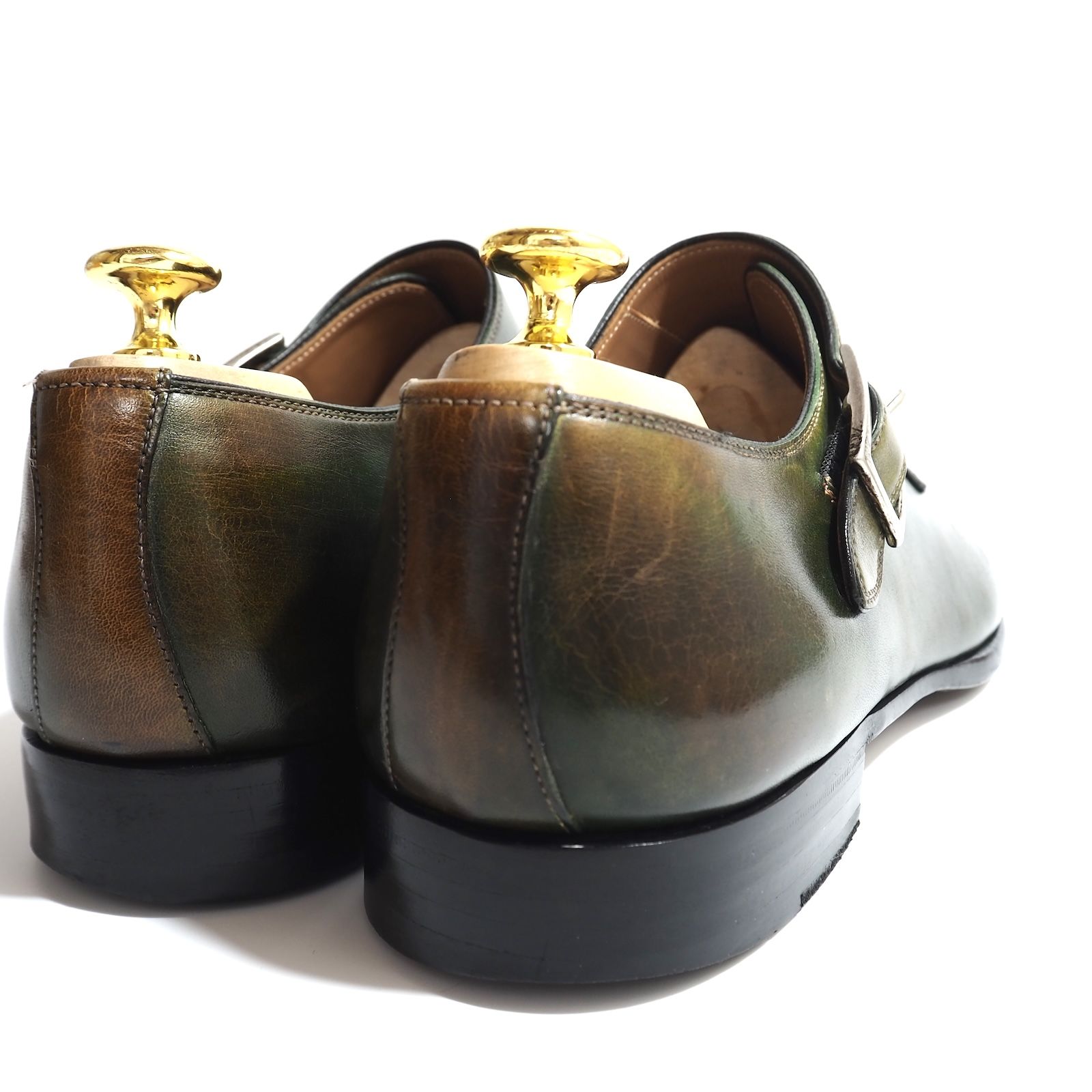 良品 マグナーニ MAGNANNI スペイン製 シングルモンク レザー