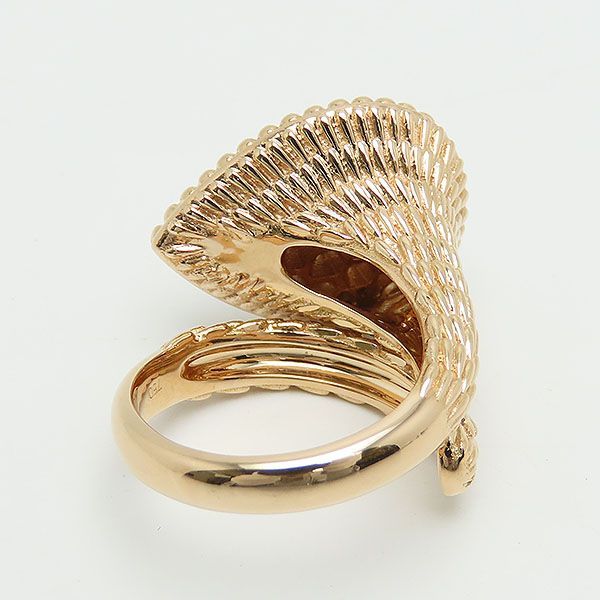 k18（750）ゴールド ツイストダイヤ リング ツイストリング ゴールド 18K GP K18 CZ レディース ゴールド