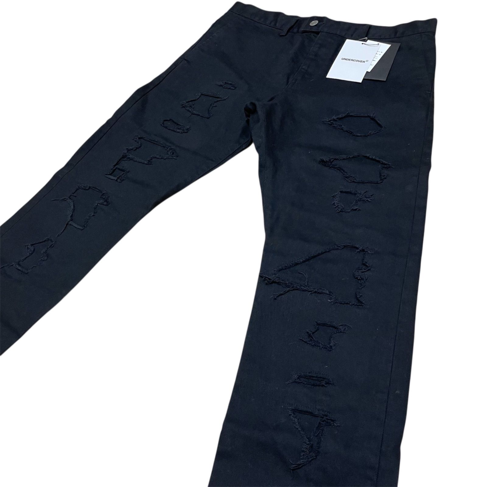 アンダーカバー 24AW 再構築デニム 1サイズ ダメージ加工 UC2D1501 定価57200円 UNDERCOVER 24AW ダメージ加工 コットンパンツ