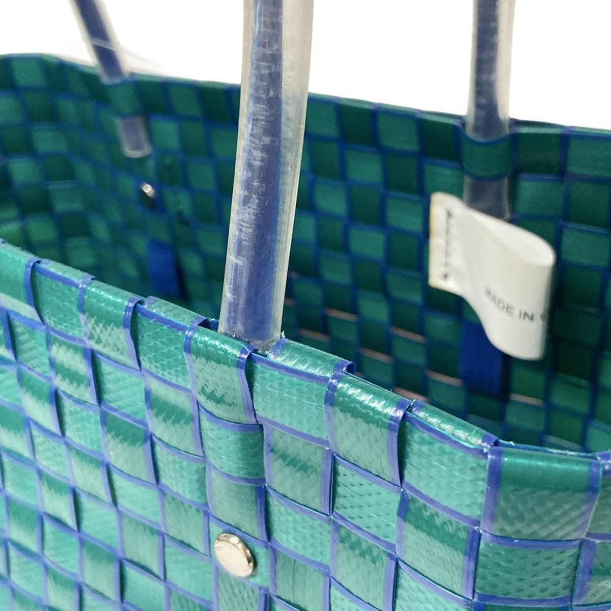 マルニ トートバッグ美品 MARNI MARKET ANIMAL BASKET グリーン