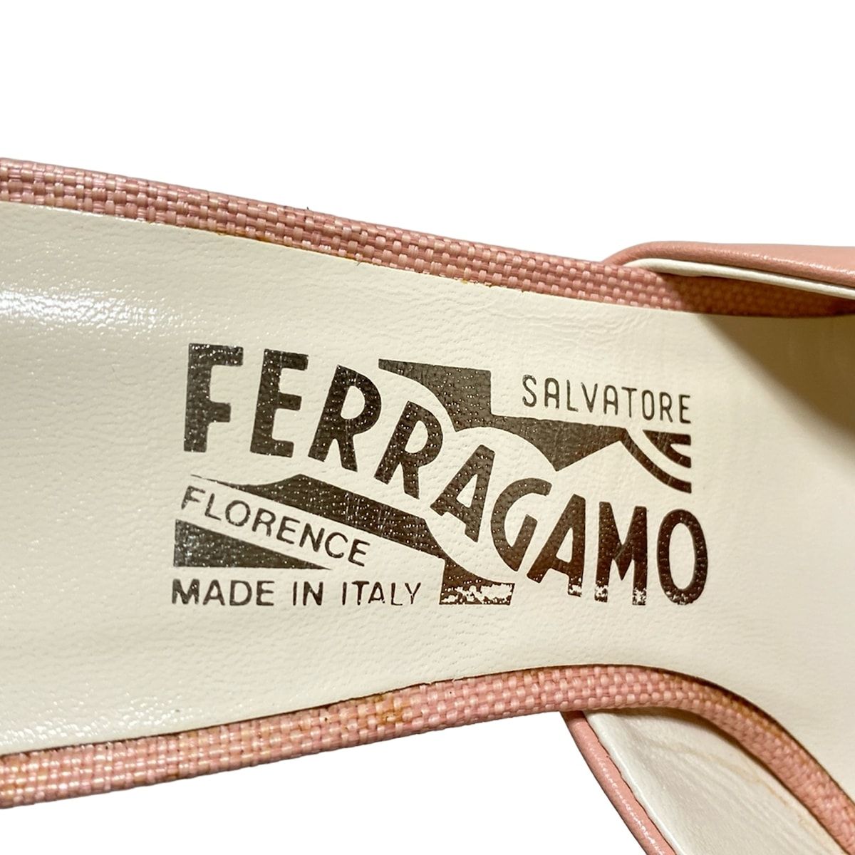 FERRAGAMO|SalvatoreFerragamo サルバトーレフェラガモ ミュール 5 1|2 C レディース - ライトピンク リボン レザー KIN-KAAI_COM