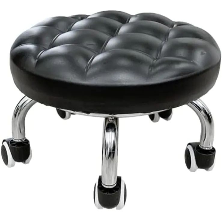 ロースツール ワーキングチェア キャスター付 低床椅子 作業椅子 黒色