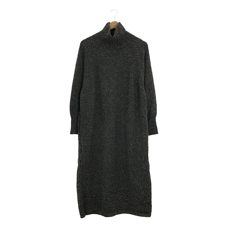 ATON / エイトン | ウールハイネックニットワンピース | 2 | グレー  