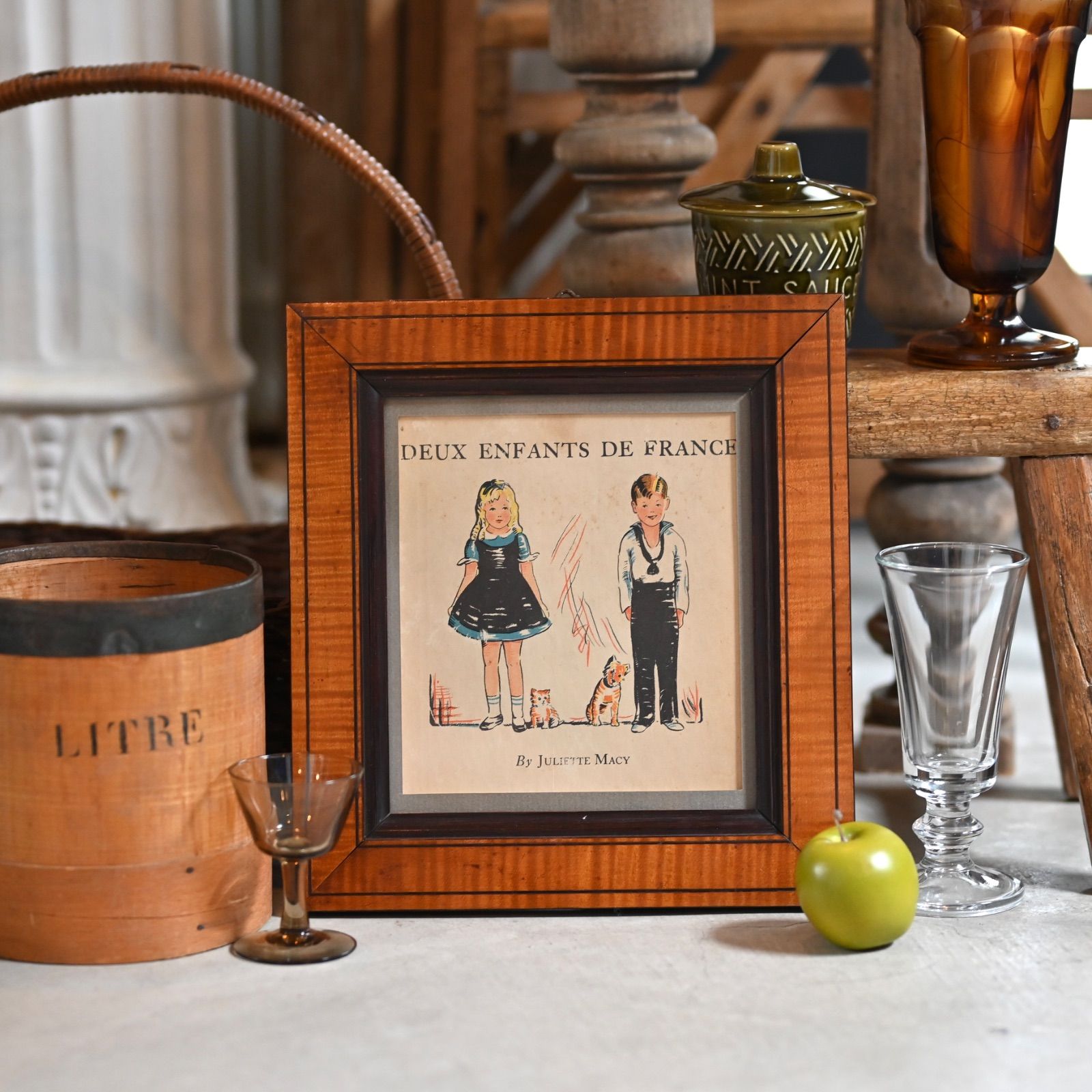 フランス アンティーク ファッションアート ウォールデコ ヴィンテージ 額縁 フランス アンティーク ファッションアート ウォールデコ ヴィンテージ