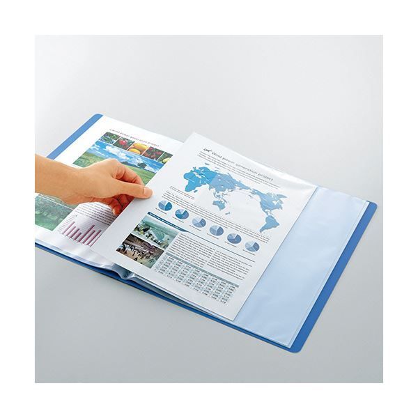 コクヨ クリヤーブック（固定式・サイドスロー）A4タテ 40ポケット 背幅18mm ダークグレー ラ-820DM 1セット（10冊） コクヨ クリヤーブック（固定式・サイドスロー）A4タテ 40ポケット 背