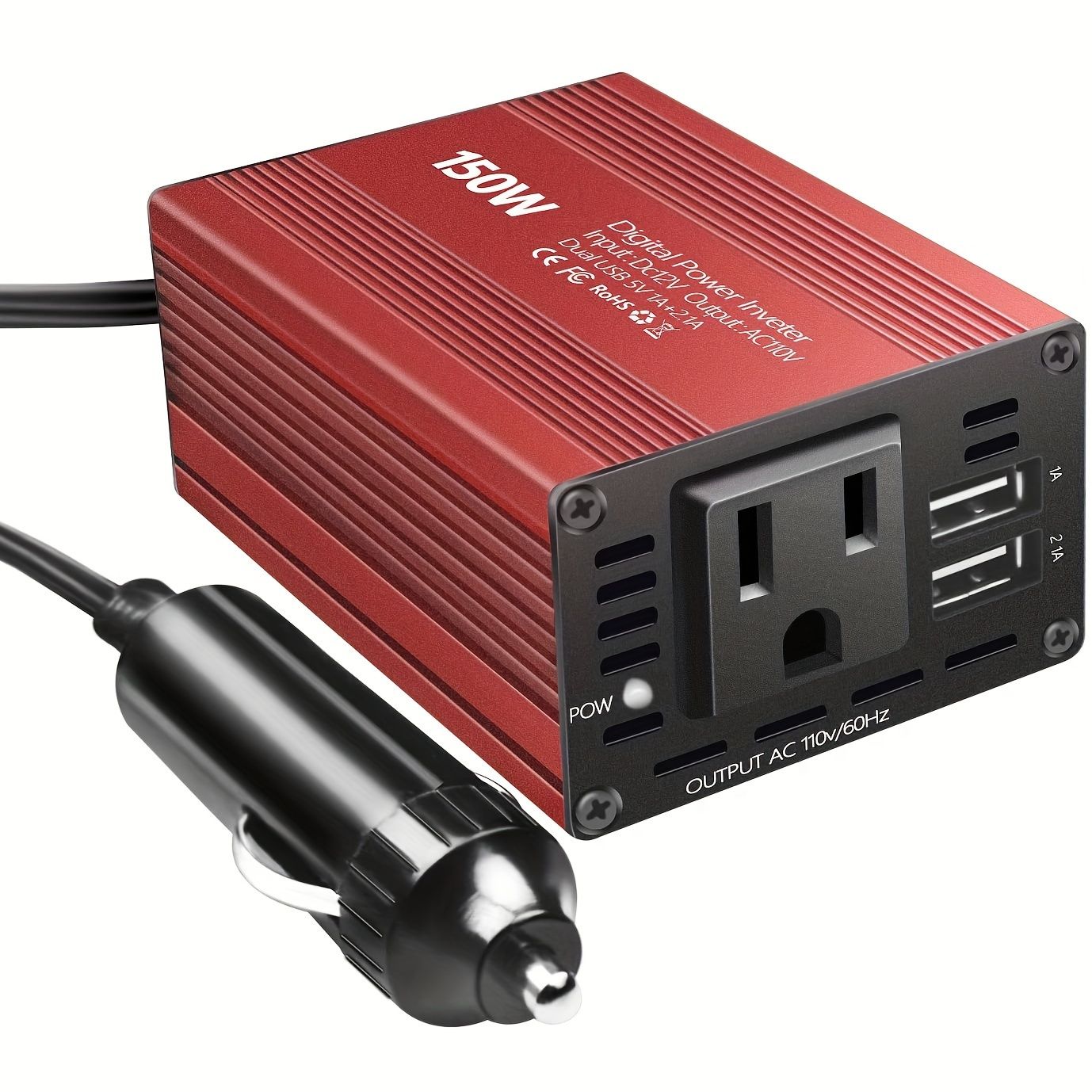 150W 車載パワーインバーター 12V DC から 110V AC コンバーター