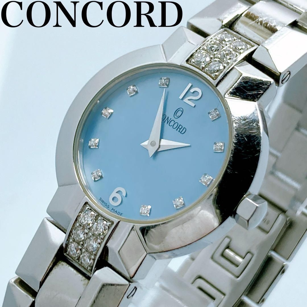CONCORD コンコルド　14.G4.1843 ダイヤ　ラウンド　腕時計 CONCORD コンコルド 14.G4.1843 ダイヤ ラウンド 腕時計 - メルカリ