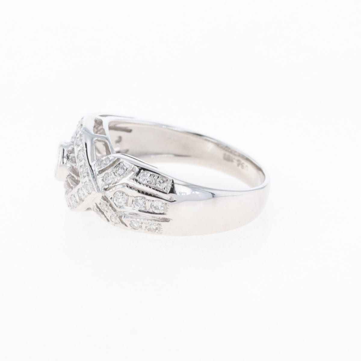 メレダイヤ デザインリング 指輪 リング 8.5号 750 ダイヤモンド  