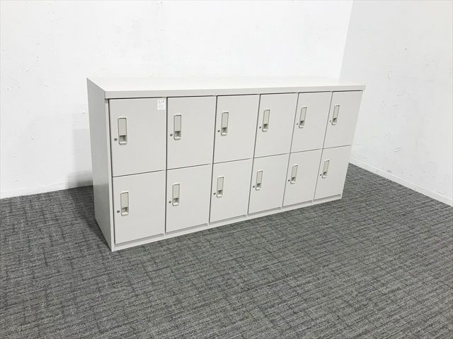 12人用シューズBOX 6列2段 SL型 扉付 イトーキ ホワイトグレーW