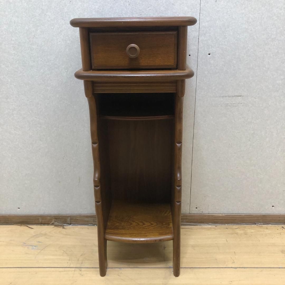 美品 カリモク家具 karimoku 電話台 飾り棚 オールドカリモク