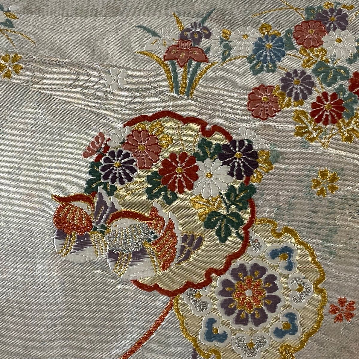 平和屋着物＊夏物 八寸名古屋帯 絽綴れ 横段文 金銀糸 正絹 逸品