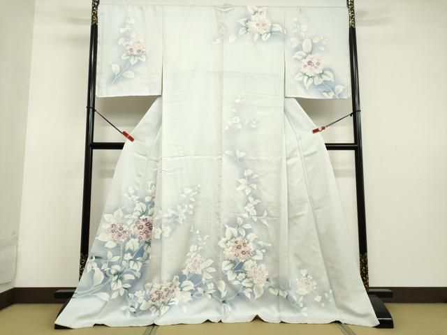 平和屋着物●訪問着　作家物　辻が花　絞り　湖の華　暈し染め　浜ちりめん　仮絵羽　正絹　逸品　未使用　AAAY9995np 平和屋着物○訪問着 作家物 辻が花 絞り 湖の華 暈し染め