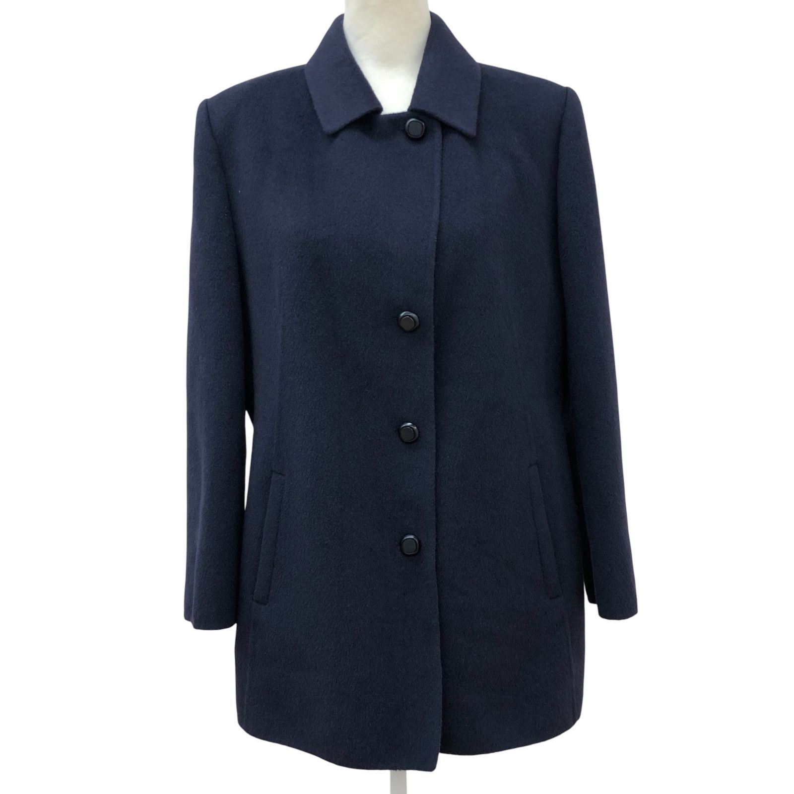 Z1551Leilian レリアン PIACENZA STEFANONI コート サイズ44 ダーク