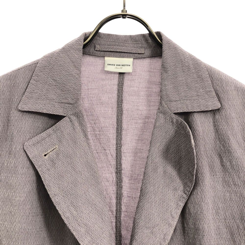 DRIES VAN NOTEN - ドリスヴァンノッテン リネンブレンド テーラードジャケット 38 パープル DRIES VAN NOTEN レディース ドリスヴァンノッテン リネンブレンド テーラードジャケット 38