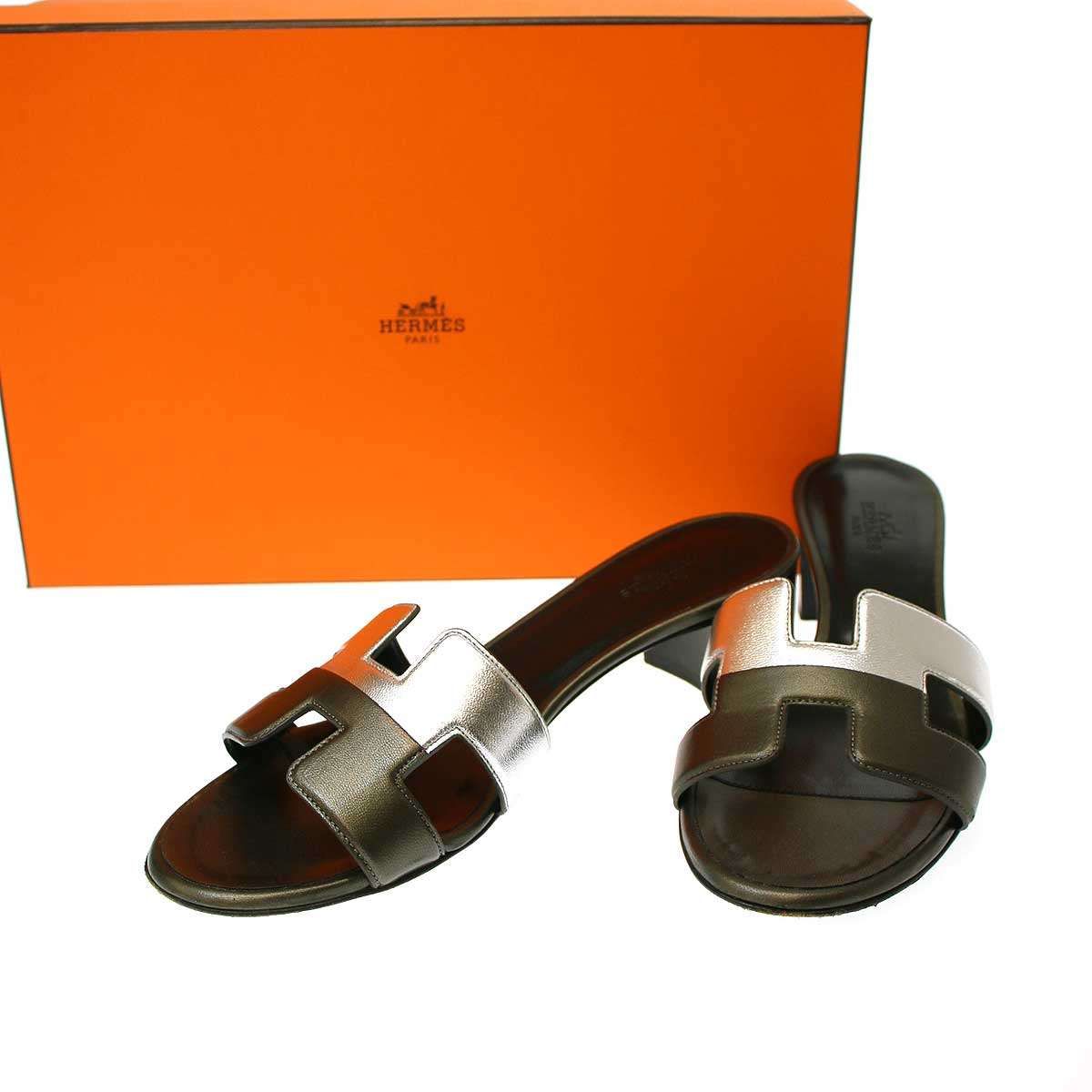 HERMES エルメス Oasis Sandal オアジス バイカラーサンダル