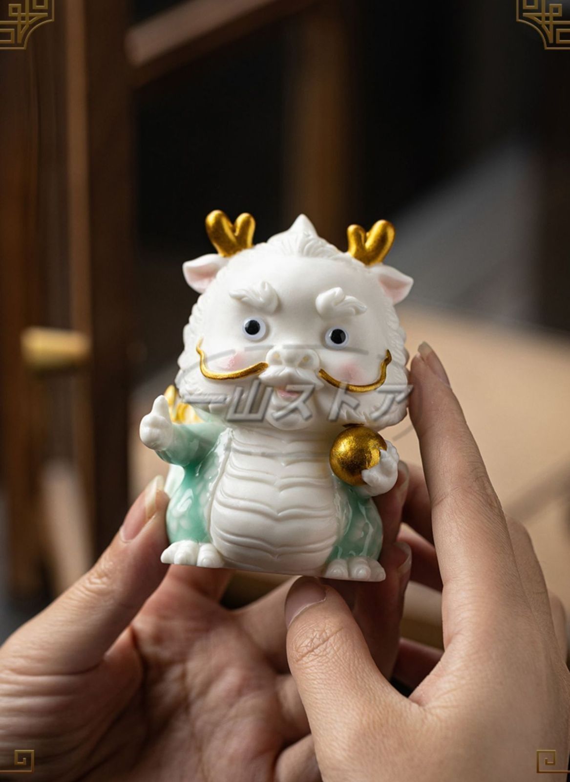 龍の置物 陶磁器 青 風水 龍 置物 合金 風水グッズ 玄関 干支の