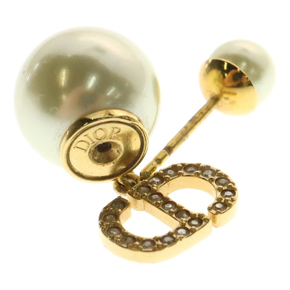 価格が一番安い！ DIOR ディオール DIOR Tribals CDロゴ トライバル フェイクパールピアス イヤー GP ホワイト ゴールド金具
