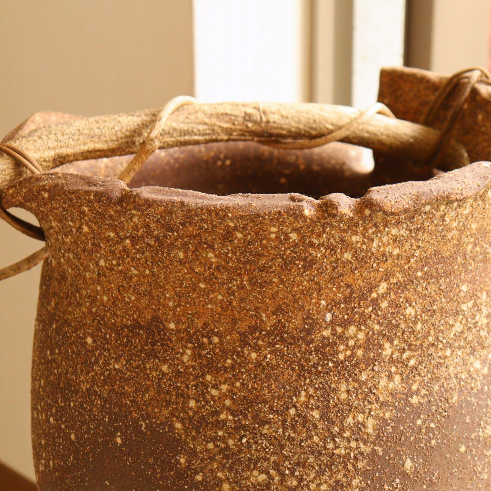 ロミジュリ傘立て傘立て 手桶 信楽焼　陶器 日本製 アンブレラスタンド