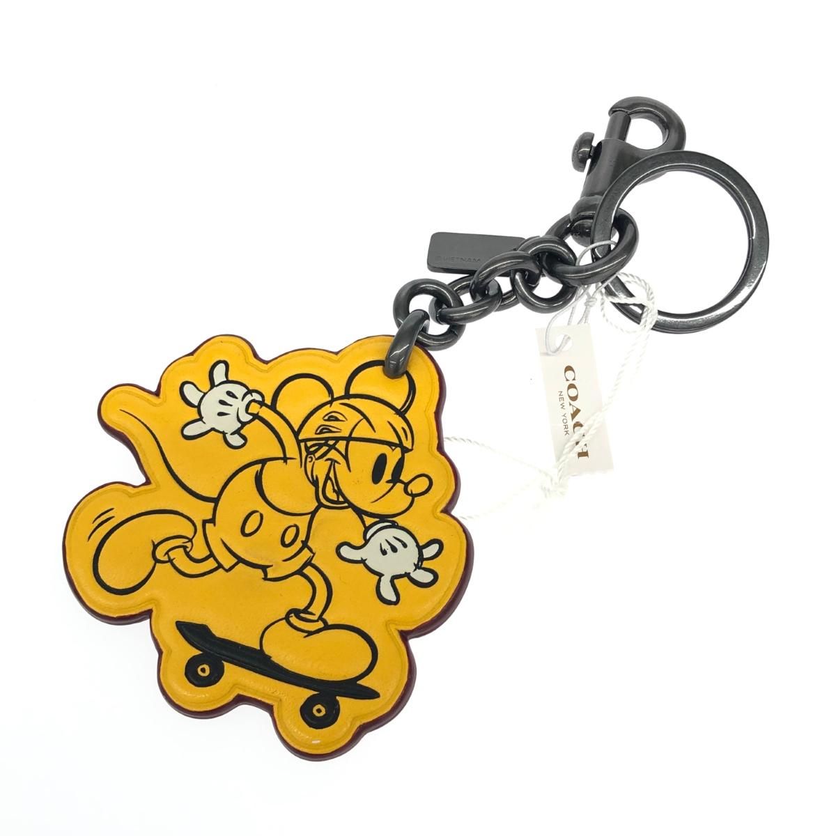 コーチ ミッキーマウスキーホルダー COACH 国内発送 コーチ キーホルダー レディース 小物DISNEY