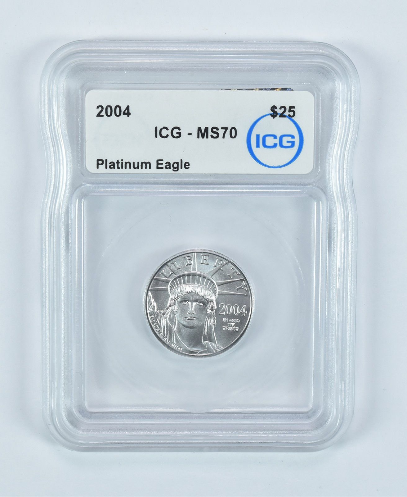 2004年 25ドル アメリカン プラチナ イーグル 1|4オンス プラチナ MS70 NGC