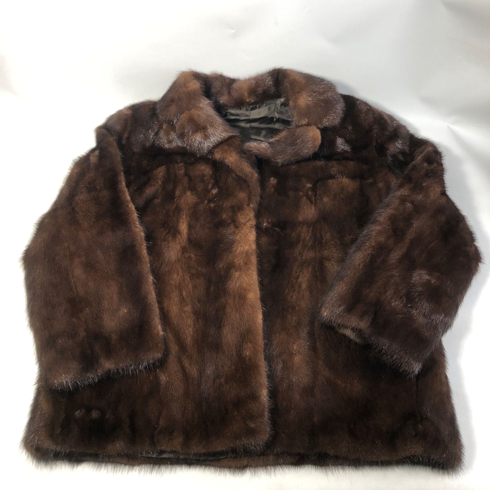 希少✨ ヴィンテージ 高級毛皮 ブラウン ミンクファー ジャケット コート A1022-1-5 レディース ミンク ハーフコート 毛皮 アウター レディース