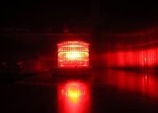 ソーラー式 LED 標識灯 クリアカバー 選べる3色 オレンジ 赤 緑 色 漁場 海上 養殖場 イケス 防波堤 ケーソン 測量台 取水口