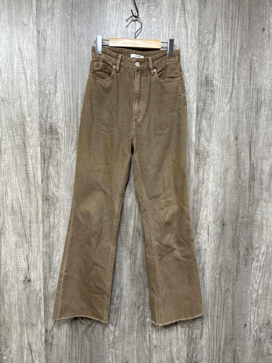 CLANE クラネ ダメージ加工 デニムパンツ size0|茶 ◎レディース