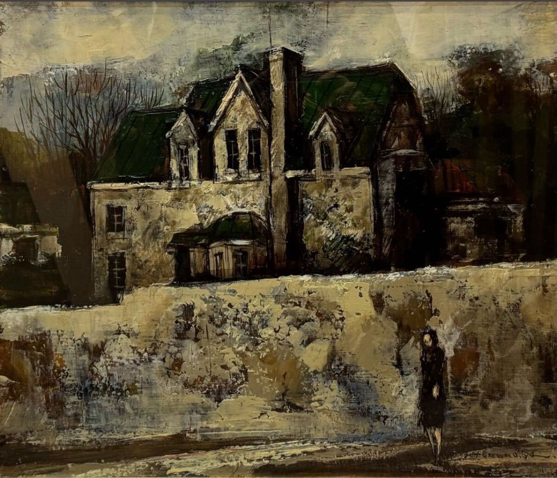 平野剛敏 風景 油彩 F10号 直筆サイン入り 日動画廊シール 二紀会会員 ハマ展会員 二紀佳作賞 知事賞