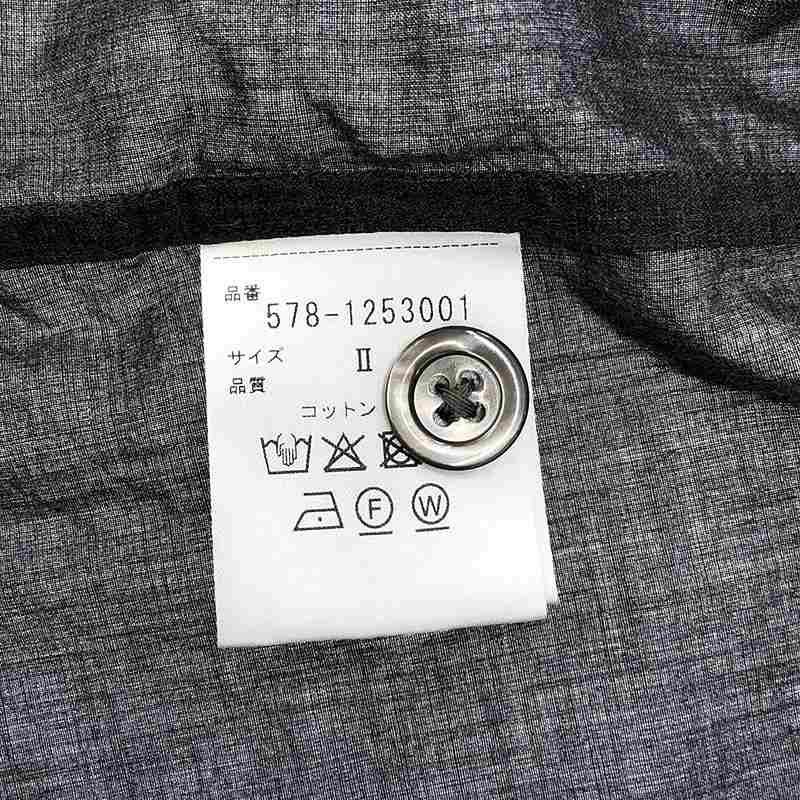 マーガレットハウエル 21SS ファインコットンシャンブレーフリルカラーブラウス シャツ 長袖 1 グレー 578-1253001 ▲H レディース MARGARET HOWELL / マーガレットハウエル | 2021SS | ファイン