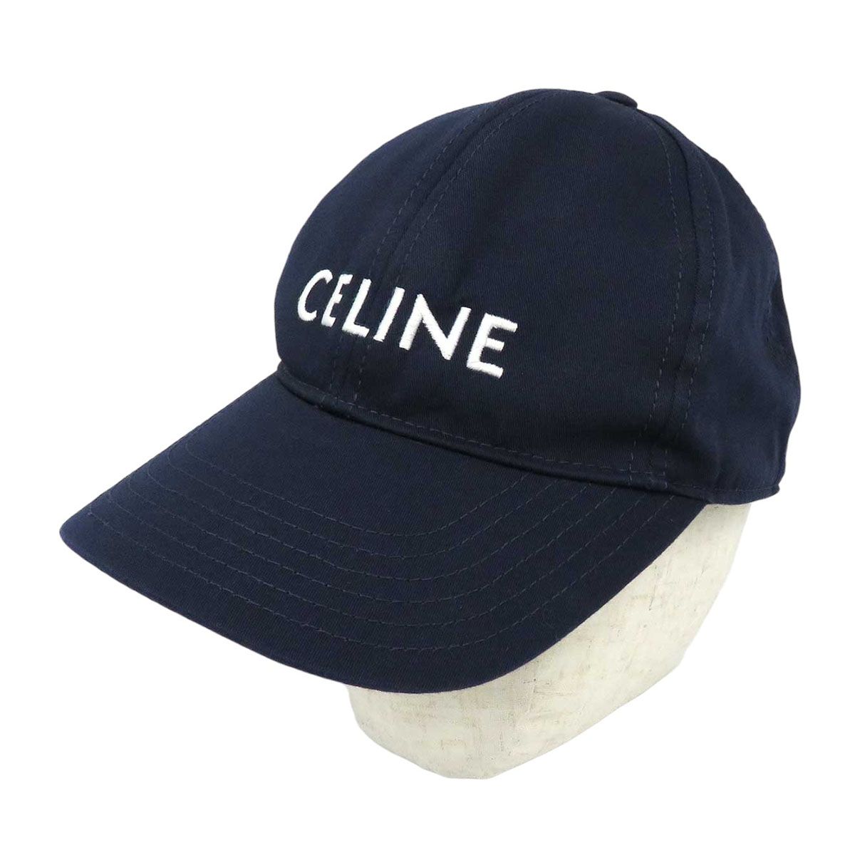 セリーヌ ロゴ ベースボール キャップ 2AUA1242N ユニセックス ネイビー ホワイト CELINE アパレル 小物