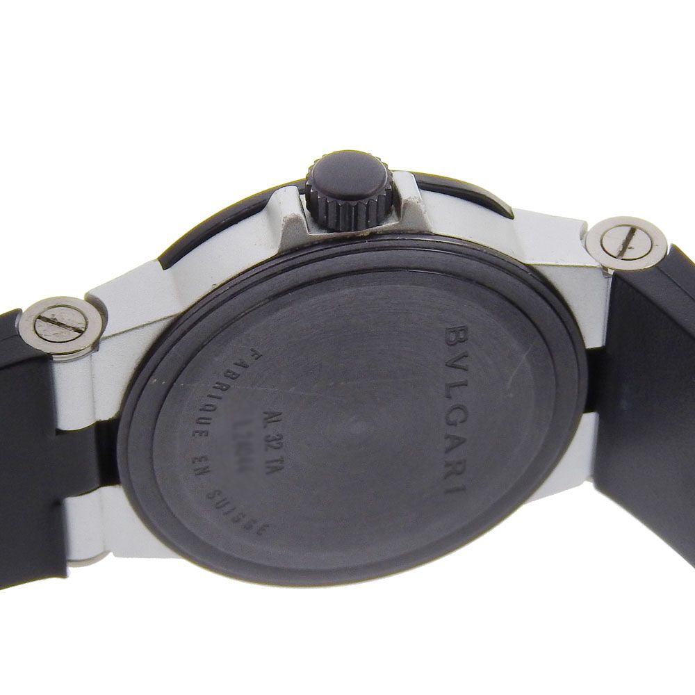 【本物保証】 超美品 ブルガリ BVLGARI アルミニウム AL32TA アイボリー文字盤 アルミニウム ラバー クォーツ 32ミリ ボーイズ 腕時計 本物保証】 超美品 ブルガリ BVLGARI アルミニウム AL32TA アイボリー