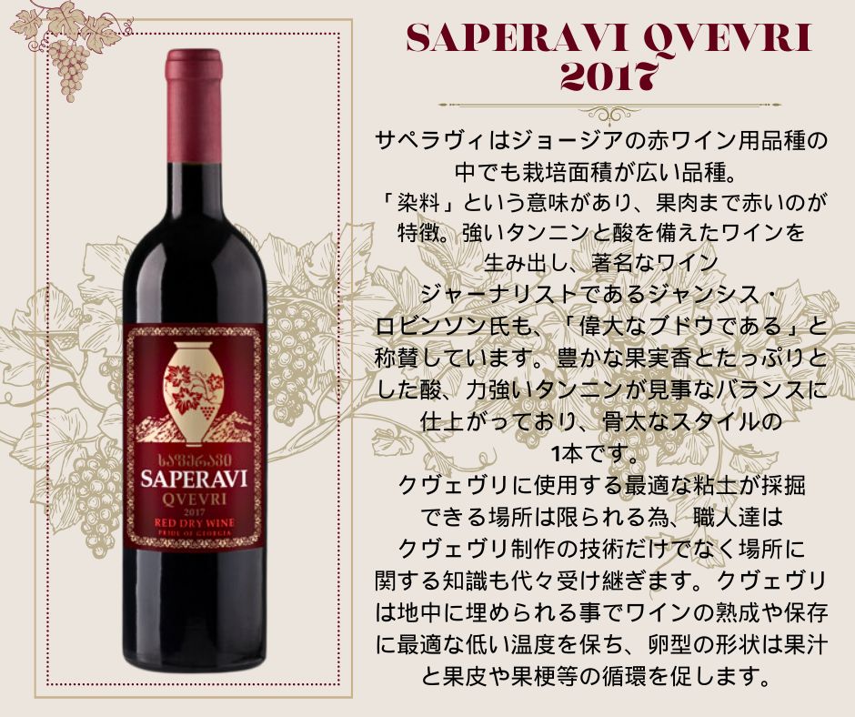 ジョージア赤ワイン2本セット＋フランスまたはイタリア産高級