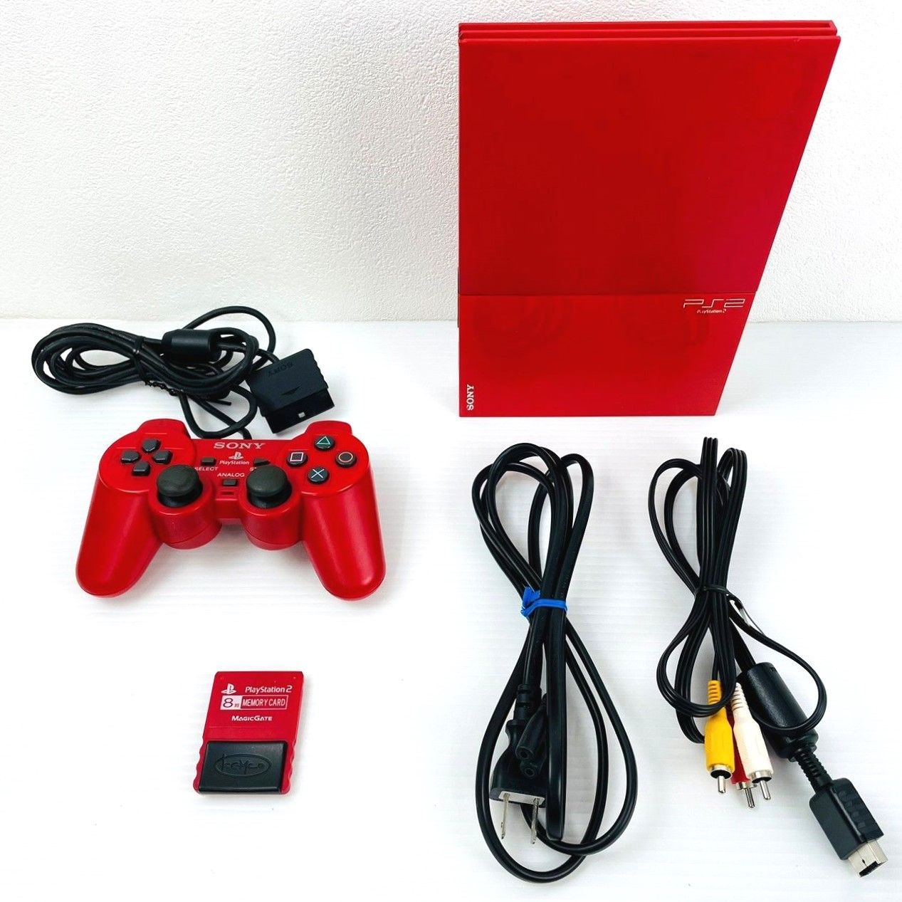 SONY PS2 プレステ2 SCPH-90000 赤 薄型