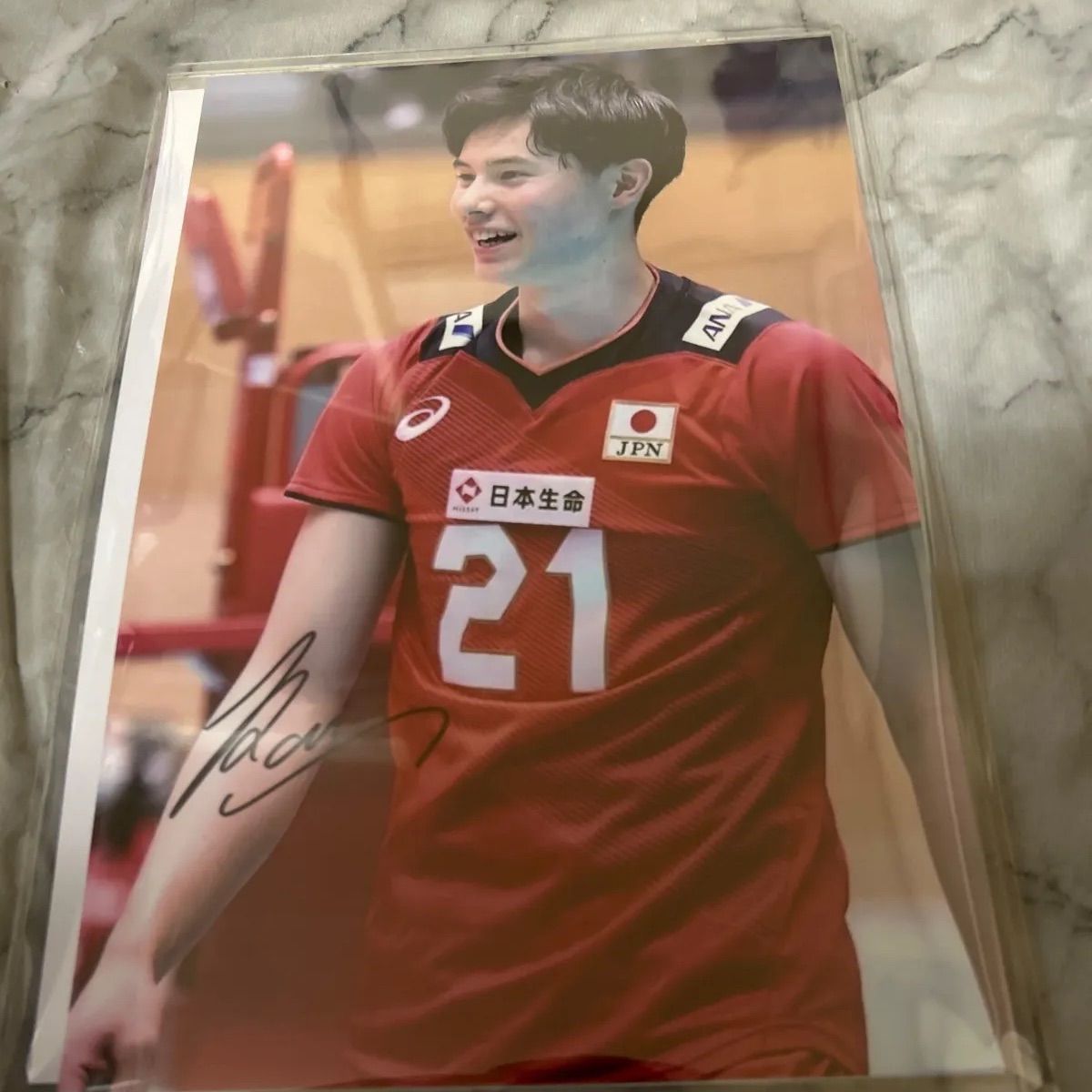 全日本男子バレー高橋藍選手直筆サイン入ユニフォーム バレー 応援グッズ