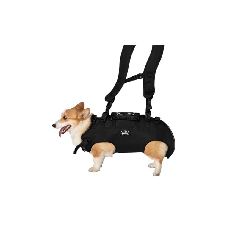 Wakytu 犬用リフトハーネス 全身犬用バックパックハーネス 緊急用犬用バックパック 障害者 高齢者 安定性を失った犬用 中型犬 大型犬 歩行補助 犬のおんぶ紐