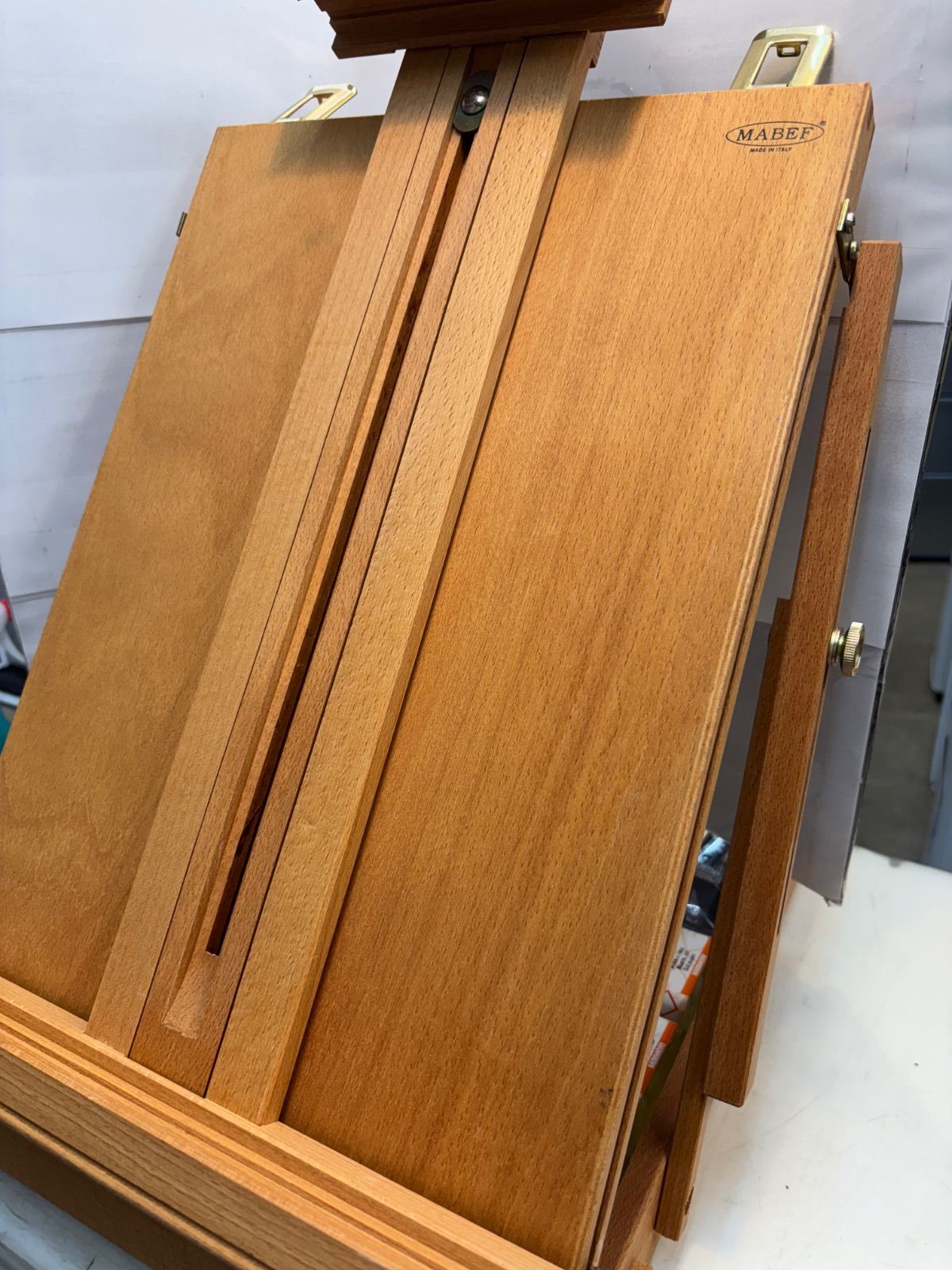Mabef スケッチボックス テーブルイーゼル 絵の具付き
