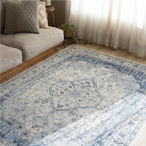 サヤンサヤン ペルシャ柄 ラグ 絨毯 ロイヤルパレス14155 195х195 2畳 ロイヤルブルー