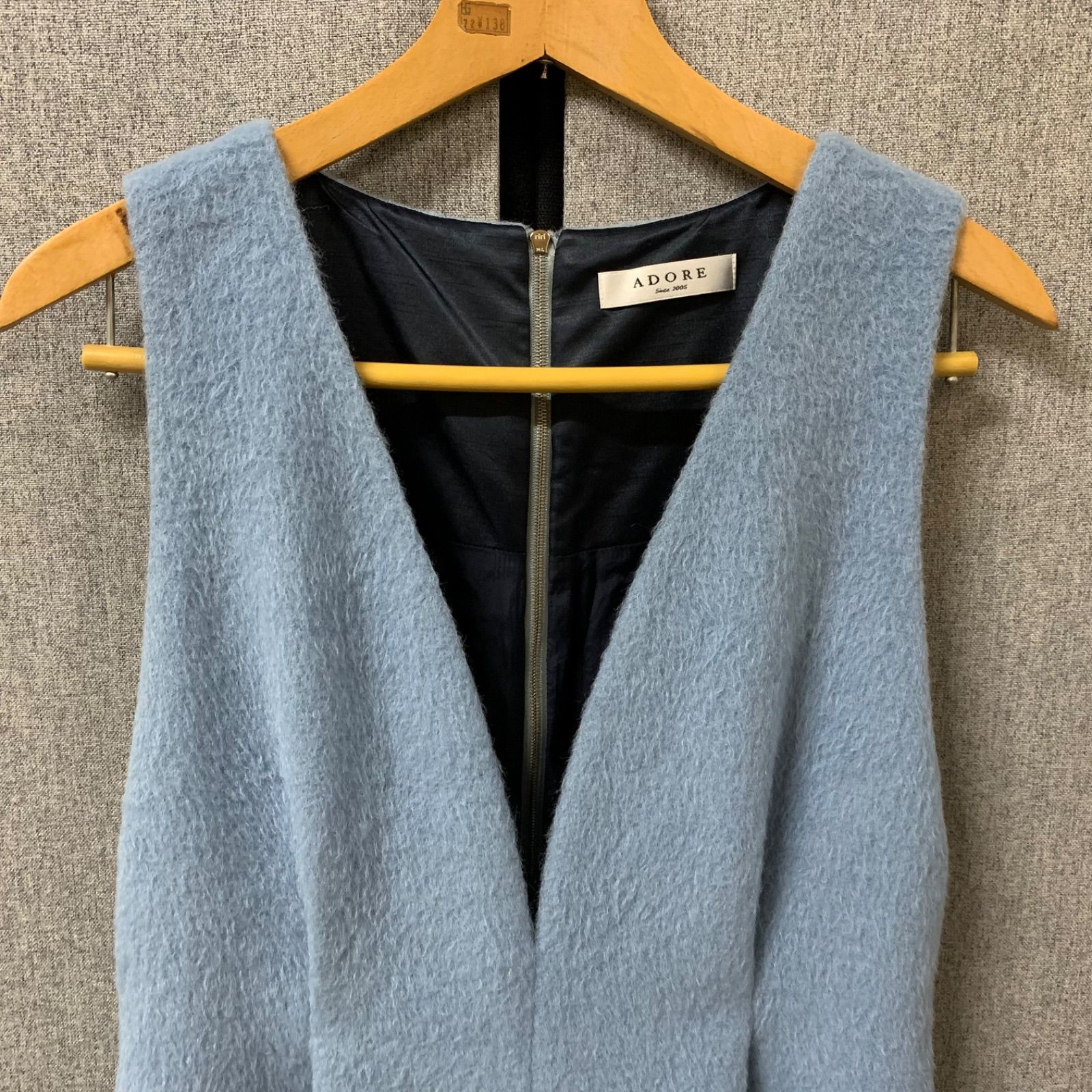 36 ADORE アドーア ジャンパースカート アルパカウール ライトブルー  