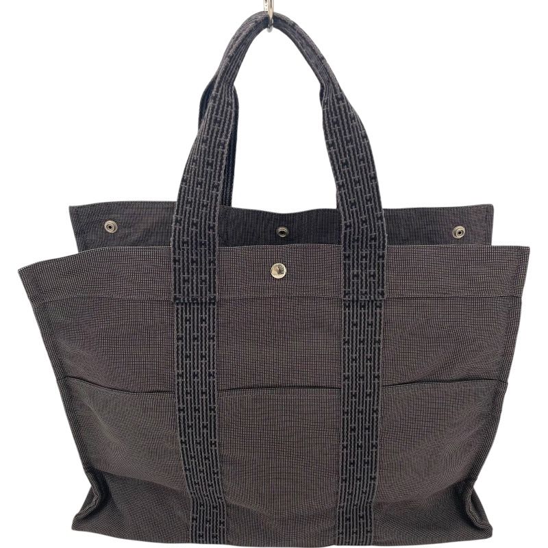 エルメス HERMES エールライントートGM グレー トワル メンズ トートバッグ