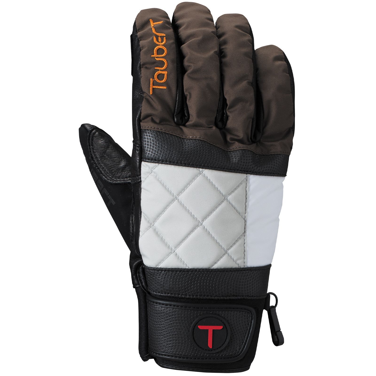 TAUBERT トーバート QUILT Brown Black 25-26 Made in JAPAN ブラウン ブラック スキー グローブ