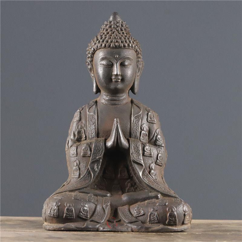 鉄製 釈迦千衣仏像 仏教美術 装飾品 工芸品 美術品 置物