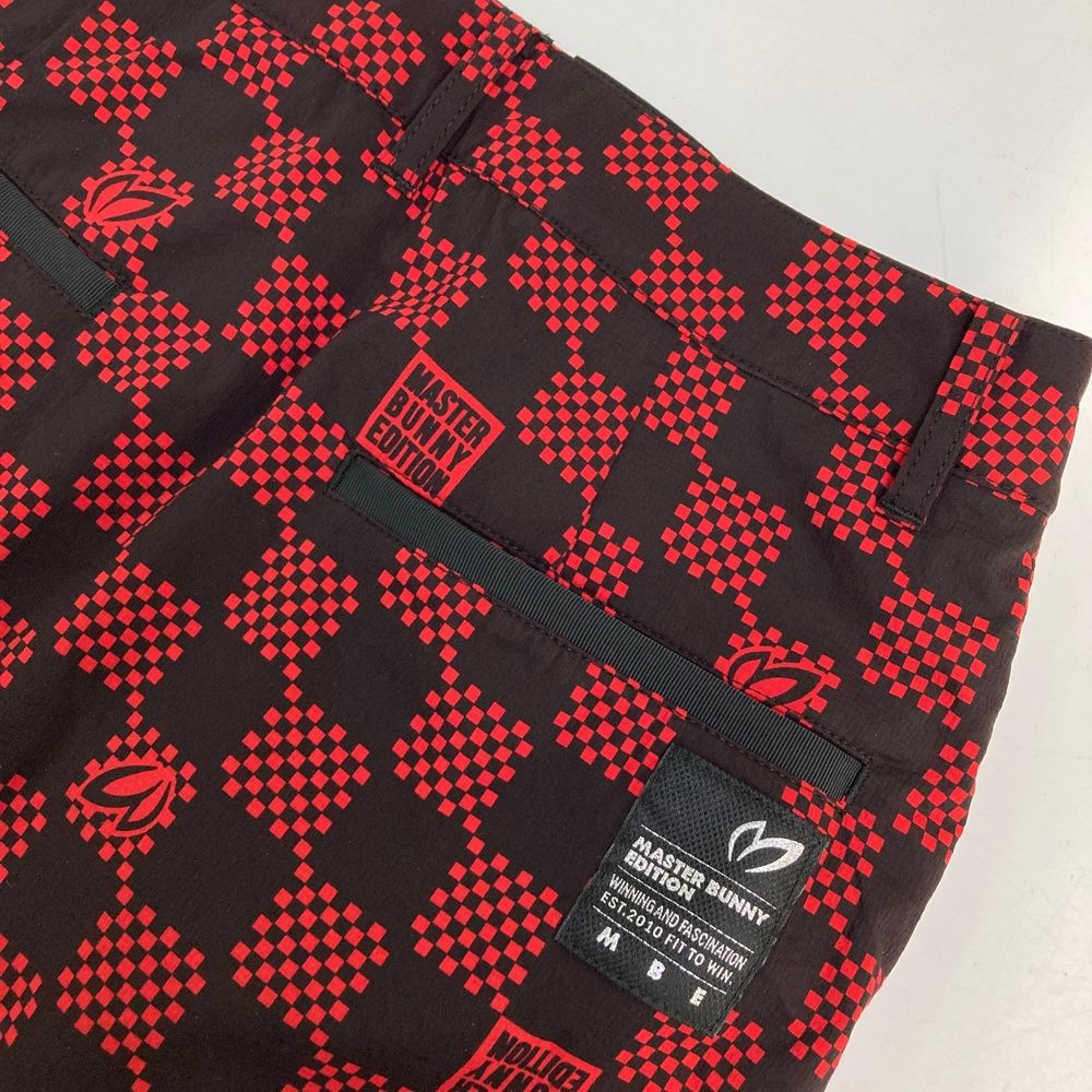 匿名配送‼ サイズ 0 MASTER BUNNY EDITION マスターバニーエディション ストレッチスカート チェッカー柄 レッド系 240101532496 ゴルフウェア レディース ストスト