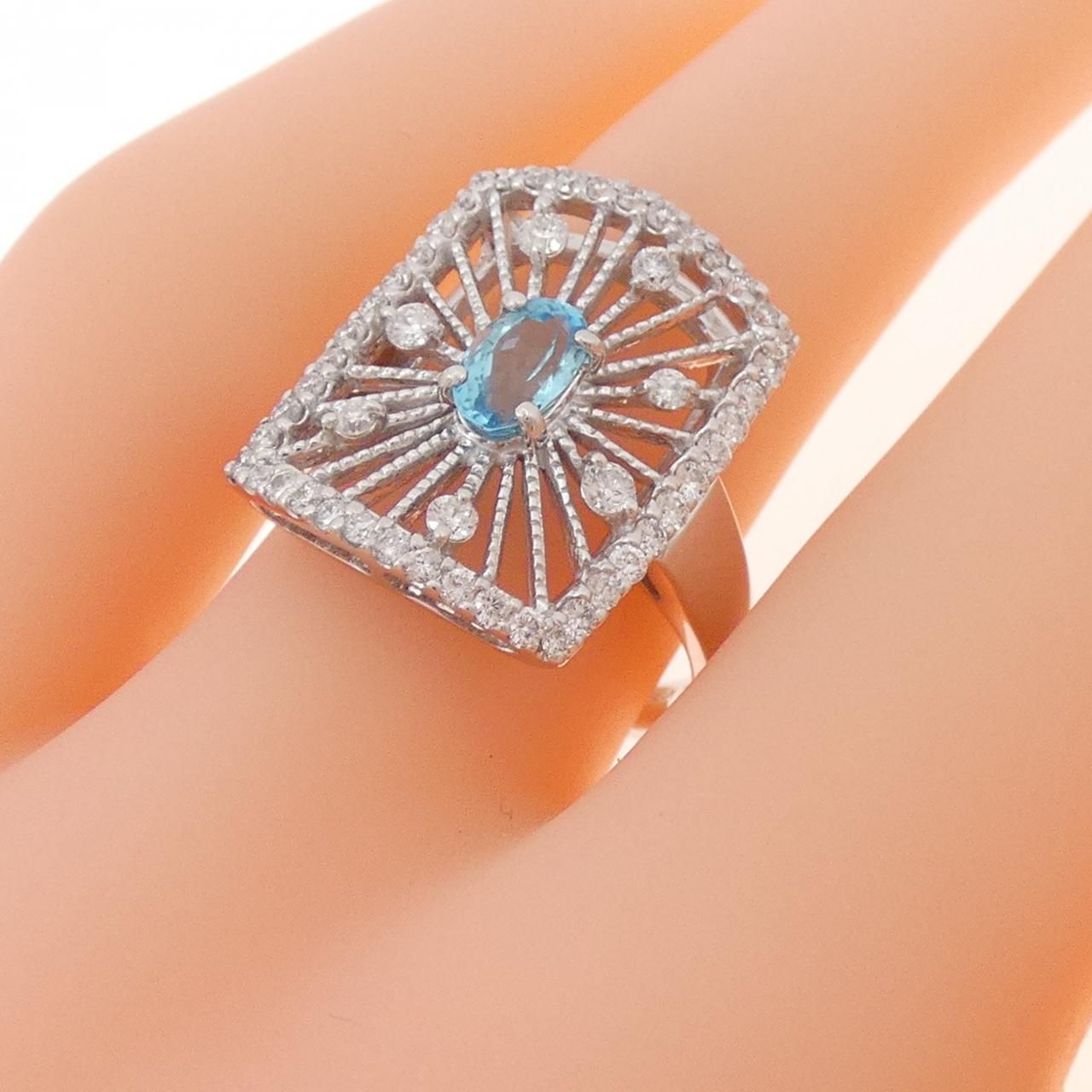 K18WG パライバトルマリン リング 0.42CT - メルカリ